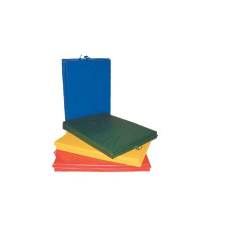 FABRICATION ENTERPRISES 5 X 10 Ft. Center Fold Mat With Handles, 2 In. Polyurethane Cover 38-0203